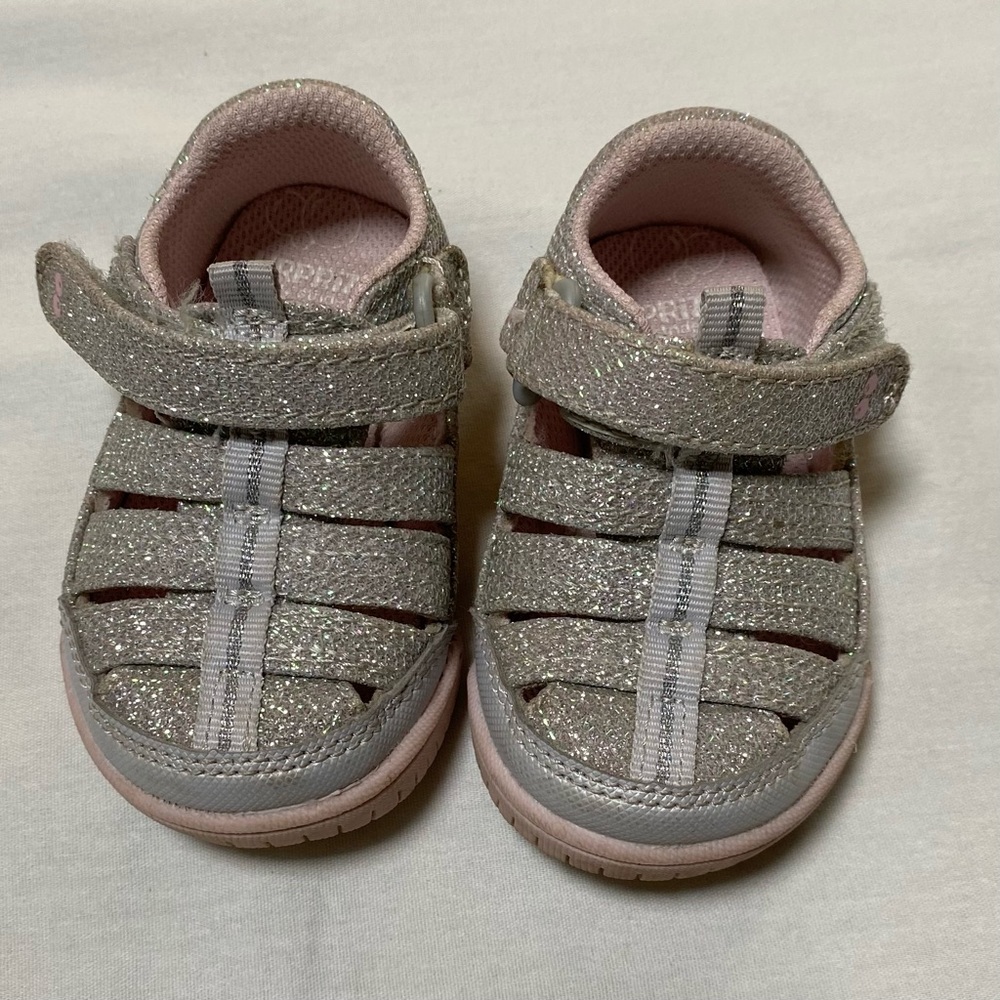Baby Girl Light up sandals, 4M, Stride Right
